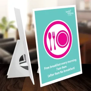 Pvc Foam Board With Paper Stand Custom A5 Promotion Advertising Stand PVC Foam Board Sign for Table