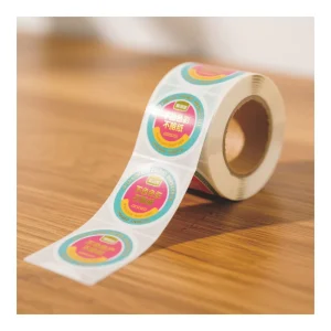 Pvc Transparent Logo Sticker Circle Logo Sticker Stamping Foil Sticker
