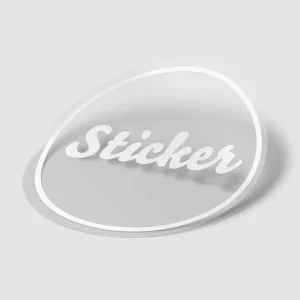 Pvc Transparent clear Die Cut Vinyl Custom logo Sticker