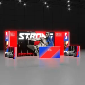 Quick Assembly Aluminum Modular Lightbox Display Wall 3x6m 10x20ft Indoor Exhibition Booth Interlocking Panels Weatherproof