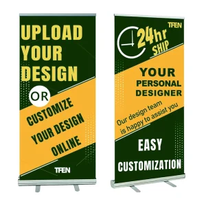 Quick Delivery Thick and Durable Roll up Advertising Banner Stand Roll Screen Stand Retractable Custom Pop up Banners