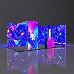 Quick Setup Portable Aluminum Trade Show Equipment Display Exhibition Booth Light Box Stand Advertising Equipment