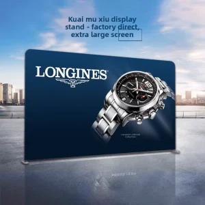 Quick Show Exhibition Signature Wall Quick Display Stand Event Backdrop Custom Check In Roll Up Banner Advertising Warp Knitted