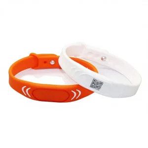 RFID NFC Waterproof Silicone Wristbands Customized Logo Printed Advertising Promotional Smart Wearable for Events Access Control