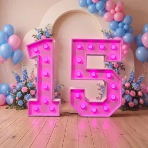 RGB Bulb Sign Metal Marquee Letters for Anniversary Wedding Party Bar Backdrop Photo Booth Decoration Custom LED Letters
