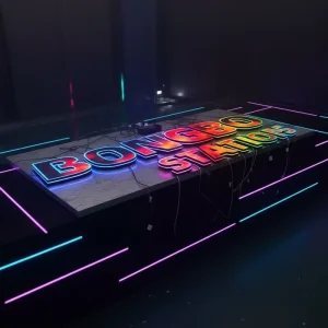RGB Colorful Illuminated Letters Custom LED Light Letters Borderless Signs for Restaurant Bar