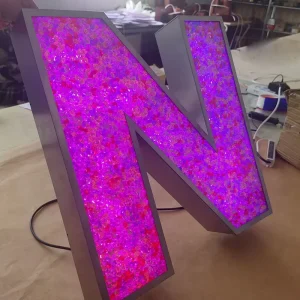 RGB Led Store Crystal Acrylic Letter Sign Diamond 3D Letter Signs Logo for Bar