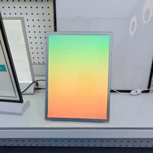 RGB Magic Color Rectangle Tempered Ultra Thin Glass Light Box LED Aluminum Alloy Frame Outdoor Store Sign Luminous Poster
