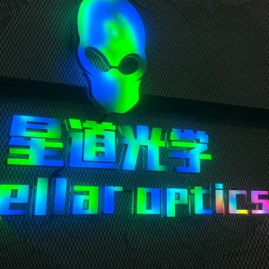 RGB Mini Letters Resin Door Signage LED Light-emitting Word Sign LED Lighting Full Lit Acrylic Background Wall for Shop