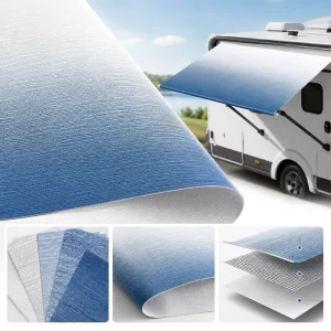 RV Awning Fabric Customized Awning Replacement Weatherproof Vinyl Anti-UV RV Awning Fabric For Block The Sun