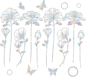 Rainbow Effect Static Cling Anti Collision Window Decals Bird Window Strike Prevention Stickers for Balcony Office Glass Doors