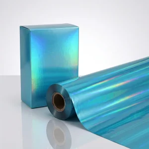 Rainbow Holographic Foil Paper Hot Stamping Foil Rolls Hot Foil Stamping Transfer Film Paper for Card and Packaging