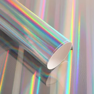 Rainbow PET Plastic Holographic Cold Lamination Films Eco Friendly Recyclable PE Laser Color Paper Roll for Sustainable