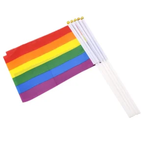 Rainbow Pride Hand Held Waving Flag Rainbow Pride Hand Signal Flag Rainbow Pride Hand Wave Flag