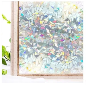 Rainbow Static Cling Waterproof Decorative Privacy Window Glass Film for Home Decoration