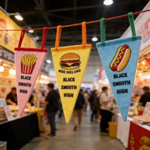 Ready Ship 3D Color DIY Custom Felt Pennant Flag Sublimation Blank Custom Logo Waterproof Small Flags Decoration