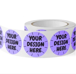 Ready to Ship Custom Any Text Adhesive Stickers Printing Round Label Circle Waterproof Vinyl Sticker Roll Private Logo Stickers