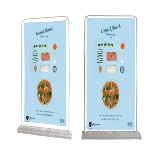 Ready to Ship Metal Door Shape Frame Banner Stand With Hanging Poster and Water Tank