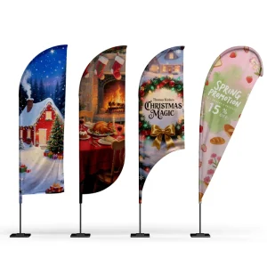 Real Estate Teardrop Flag Open House Advertising Banner Custom Flag