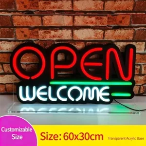 Rebow Drop Shipping Outdoor Logo Custom Signage Wedding Beer Neon Alphabet Acrylic Letters Led Neon Sign