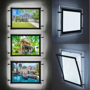 Rectangle Backlit Magnetic Ultra Slim High Brightness Indoor Use Advertising Display LED Monochrome Light Box Window