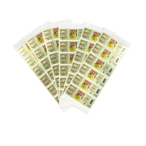 Rectangle Coated Art Paper Sealing Labels Custom Logo Self Adhesive Stickers
