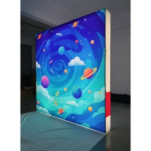 Rectangle LED Light Box Tension Fabric Graphic Aluminum Alloy Frame Eco Friendly Waterproof Portable Pop SEG Light Box Backlit