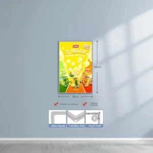 Rectangle LED Ultra Thin Light Box AC Powered Wall Mount for Advertising High Brightness Eco Friendly in Hotels Offices and More