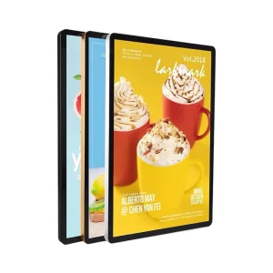 Rectangle Rounded Magnetic Light Box Ultra-thin Aluminum Alloy Frame LED Backlit with Built-in Power Supply Customizable Size
