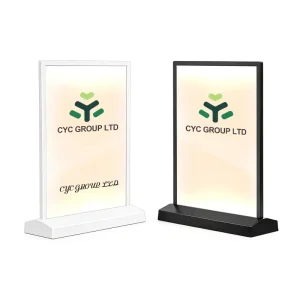 Rectangular A4 LED Light Box Indoor and Outdoor Business Sign Holder Made of Plastic Acrylic for Restaurant Menu Board