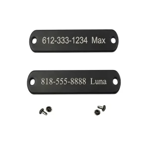 Rectangular Rivet On Blank Metal Tags Custom Engraved Logo Aluminum Brass Stainless Steel Collar Nameplate