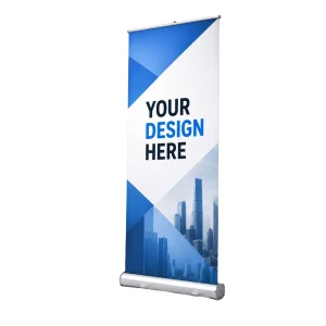 Recycled Aluminum Roll up Banner Eco Friendly Retractable Advertising Display Stand for Sustainable Exhibition Events