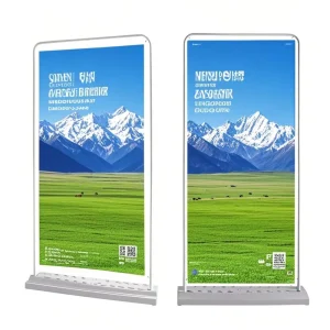 Reinforced Metal Door Frame Advertising Stand Heavy Duty 80x180cm Banner Stands
