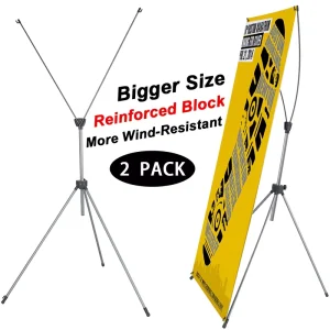 Reinforced X Banner Stand Custom Telescopic Lightweight Aluminum Alloy Impact-Resistant Weatherproof Digital Banner Stand