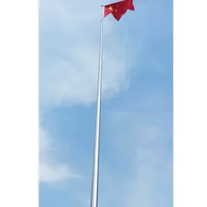 Remote Controlled 20m Motorized Stainless Steel Flagpole Waterproof Eco Friendly Design Adjustable Height Thickness Outdoor