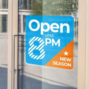 Removable Custom Printed Static Cling Glass Door Window Vinyl Stickers