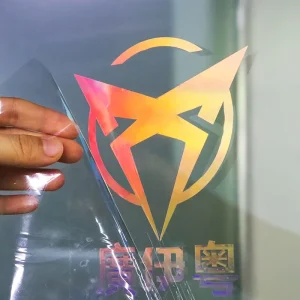 Removable Decal Hologram Logo Vinyl Sticker Printing Car Windows Interior Reverse Sticker Custom Car Window Stickers