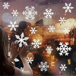 Removable PVC Transparent Christmas Static Cling Sticker for Car Window Glass Decoration