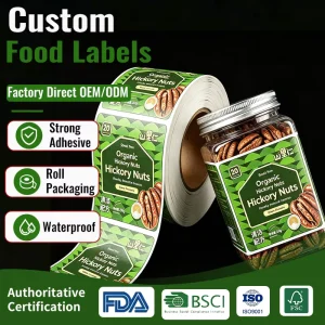 Removable Self Adhesive Label Stickers Personalized Printing Design for Handmade Craft Food Jar Brand Identification Tags