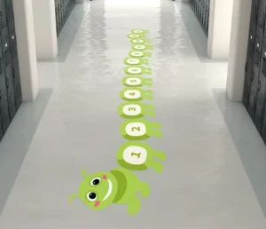 Removable Vinyl Floor Marking Stickers Kindergarten Safety Warning Ground Decal Anti slip Cartoon Game Floor Signs