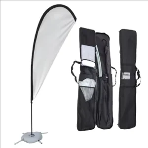Restaurant Banner Outdoor Promotional Advertising Water Base Teardrop Feather Flag Flying Beach Flag Banner Stand