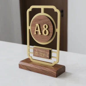 Restaurant Shop Table Top Holder A Shape Double Sides Logo Display Stand Table Numbers Acrylic Reserved Sign