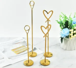 Restaurant Stainless Steel Table Number Sign Stand Holder