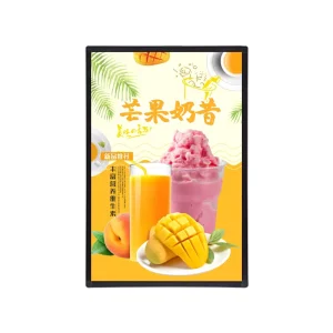 Restaurant Ultra thin LED Magnetic Light Box Aluminum Profile Diode Hanging Wall Display Menu Board Screen