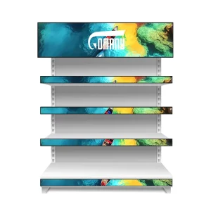 Retail Store Bar LCD Display 60cm Shelf Advertising Screen Digital Signage Stretched Long Strip Promotion Monitor