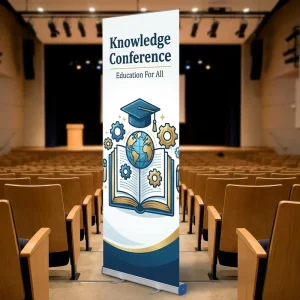 Retractable Banner Stand 85*200cm Aluminum Feet Pull Up Banner for Promotion Show