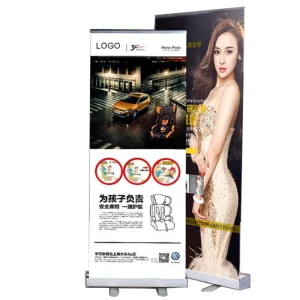 Retractable Banner Standee Tall Vertical Custom Roll Up Banner for Shop Promotional Display