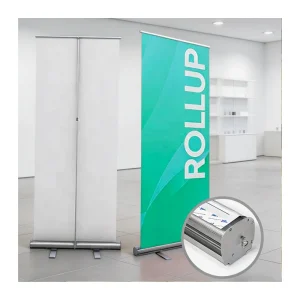Retractable Portable Aluminum Alloy Roll up Banner Stand Promotional Cost Effective