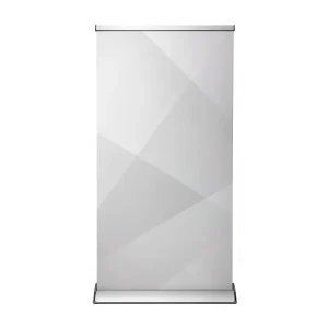 Retractable Roll Banner Stand Silver Aluminum Alloy Frame Floor Standing Custom Printed Display Backdrop Trade Shows Events