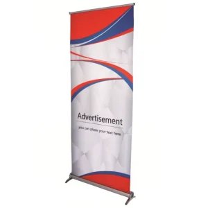Retractable Roll Up Banner Stand Portable Vertical Pull Up Display for Promotion